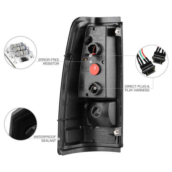 1999-2002 Chevrolet Silverado 1500 | 2500 | 3500 Sinister Black Tail Light