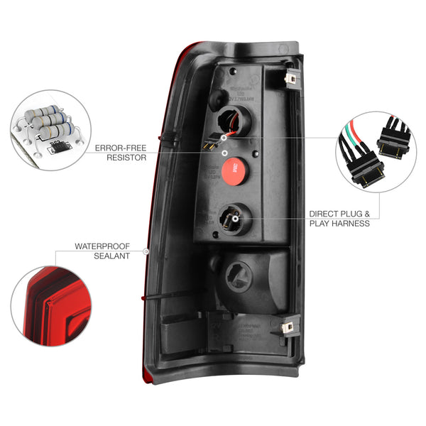 1999-2002 Chevrolet Silverado 1500 | 2500 | 3500 Red Tail Light