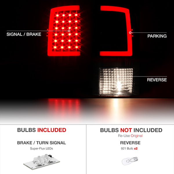 2009-2017 Dodge RAM 1500 Black Tail Light