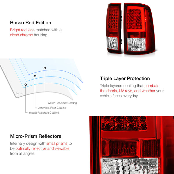 2009-2017 Dodge RAM 1500 Red Tail Light