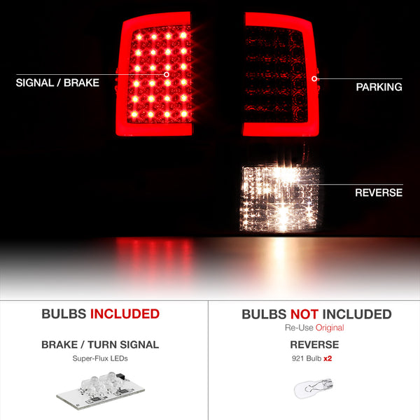 2009-2017 Dodge RAM 1500 Smoked Tail Light