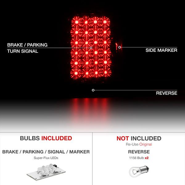 1994-2001 Dodge RAM 1500 Rosso Burgundy Tail Light