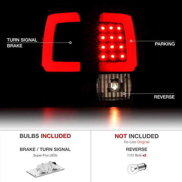 1994-2001 Dodge RAM 1500 Sinister Black Tail Light