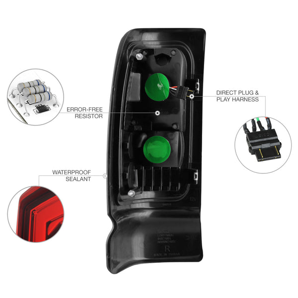 1994-2001 Dodge RAM 1500 Red Tail Light