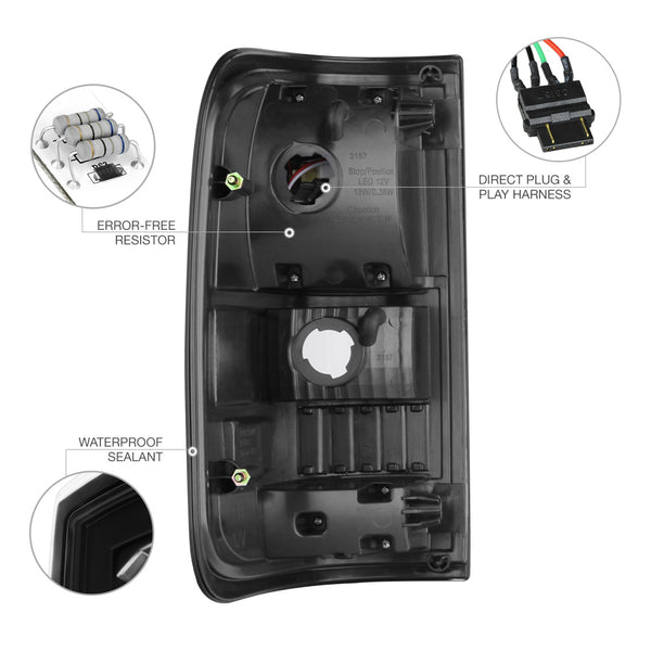 2004-2008 Ford F-150 Black Tail Light