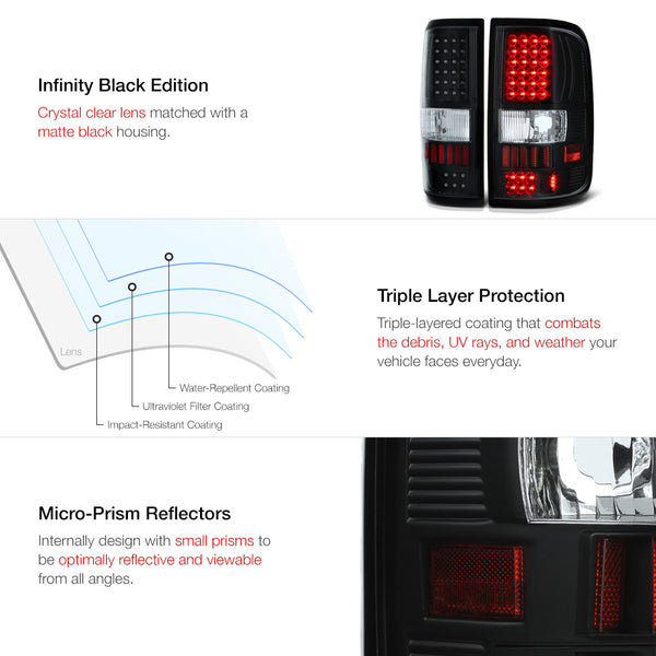 2004-2008 Ford F-150 Black Tail Light