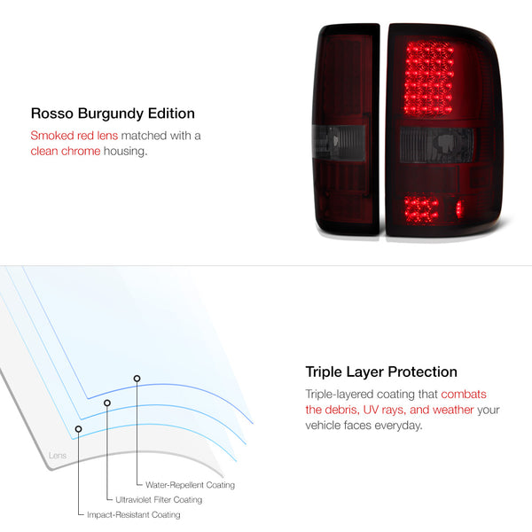 2004-2008 Ford F-150 Rosso Burgundy Tail Light