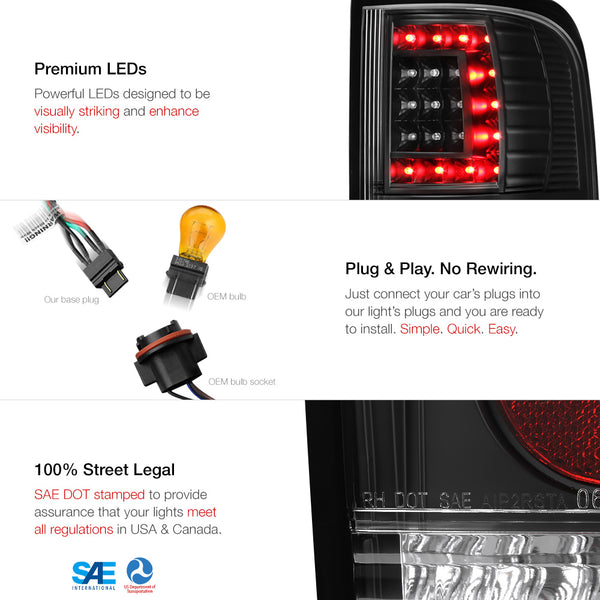 2004-2008 Ford F-150 Black Tail Light