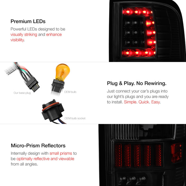 2004-2008 Ford F-150 Sinister Black Tail Light