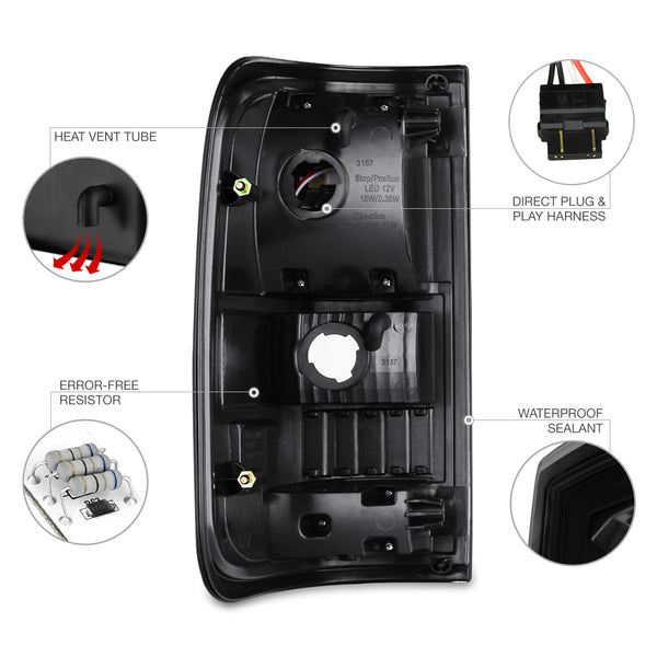 2004-2008 Ford F-150 Sinister Black Tail Light