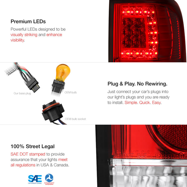 2004-2008 Ford F-150 Red Tail Light