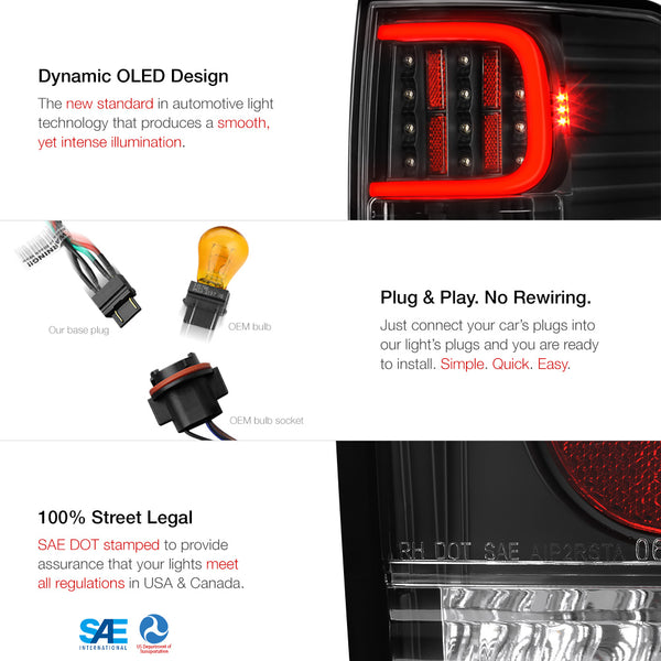 2009-2014 Ford F-150 Black Tail Light