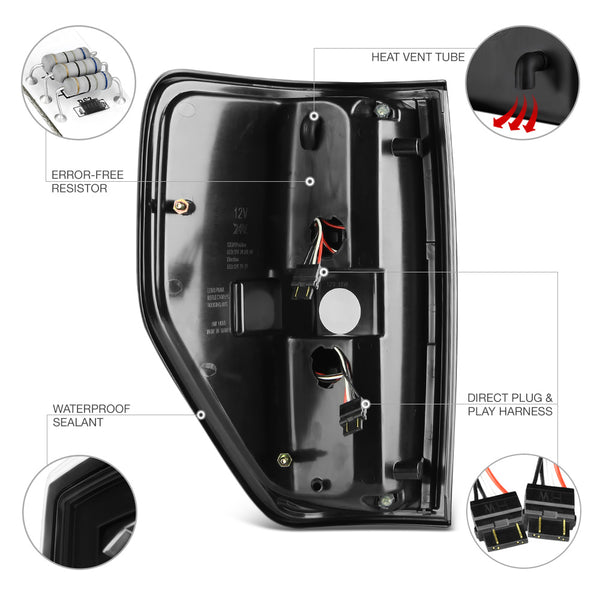 2009-2014 Ford F-150 Black Tail Light