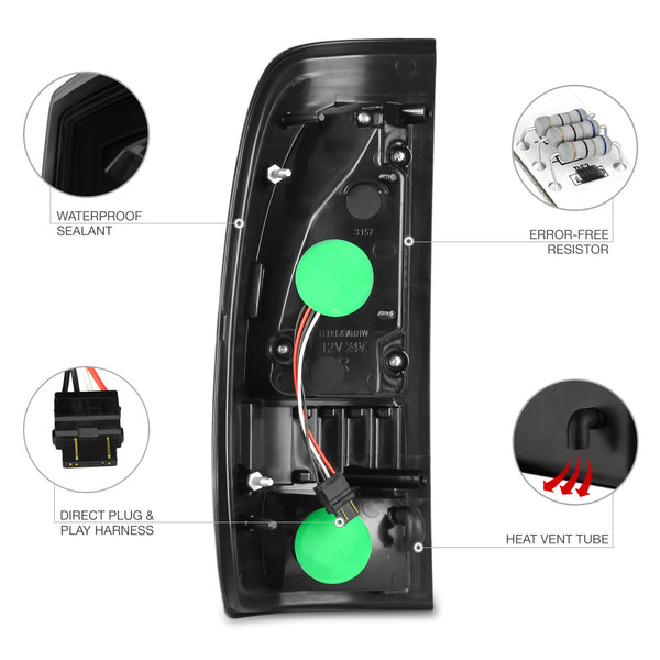 1997-2003 Ford F-150 Sinister Black Tail Light