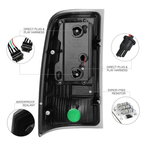 2007-2013 GMC Sierra 1500 | 2500HD | 3500HD Sinister Black Tail Light