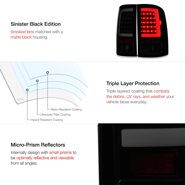 2007-2013 GMC Sierra 1500 | 2500HD | 3500HD Sinister Black Tail Light