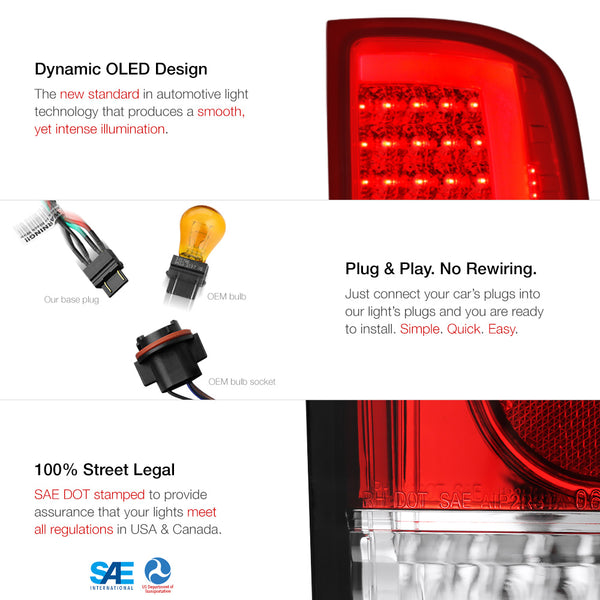 2007-2013 GMC Sierra 1500 | 2500HD | 3500HD Rosso Red Tail Light