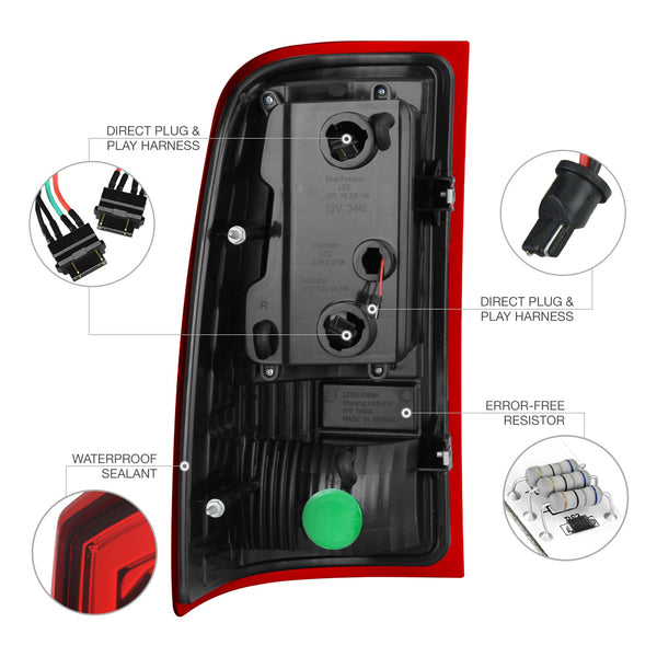 2007-2013 GMC Sierra 1500 | 2500HD | 3500HD Rosso Red Tail Light