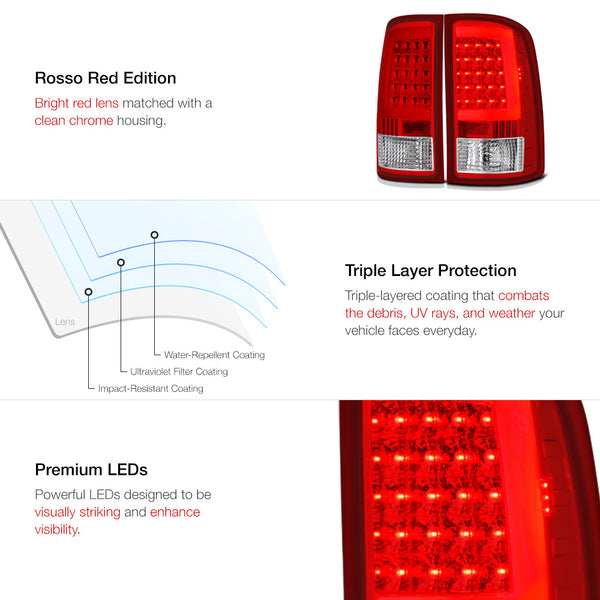 2007-2013 GMC Sierra 1500 | 2500HD | 3500HD Rosso Red Tail Light
