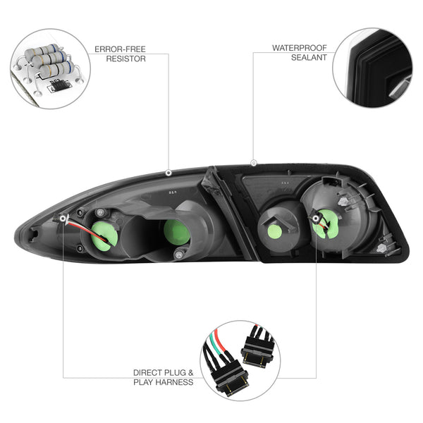 2003-2008 Mazda 6 Black Tail Light