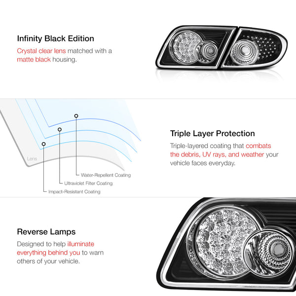 2003-2008 Mazda 6 Black Tail Light