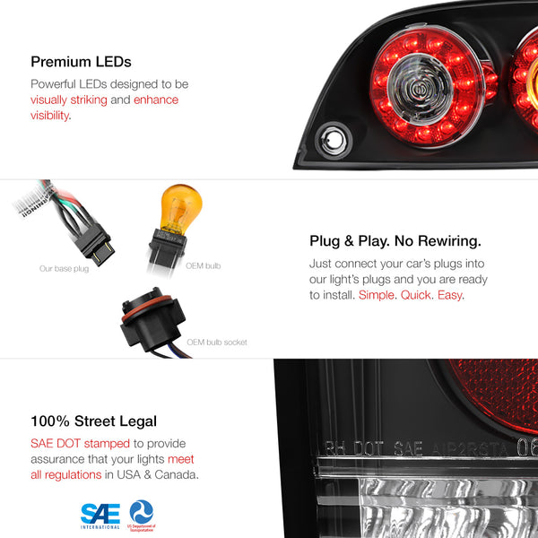 2004-2008 Mazda RX-8 Black Tail Light
