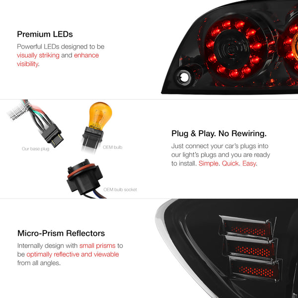 2004-2008 Mazda RX-8 Smoked Tail Light