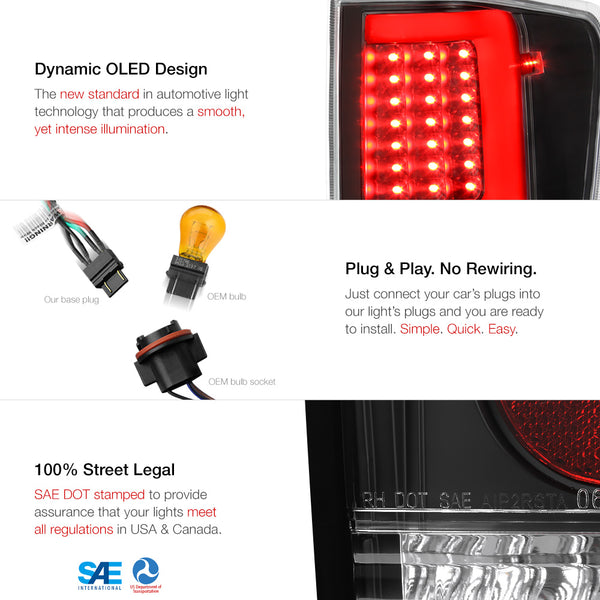 2004-2015 Nissan Titan Black Tail Light