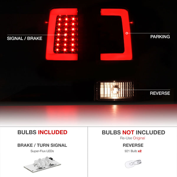 2004-2015 Nissan Titan Black Tail Light
