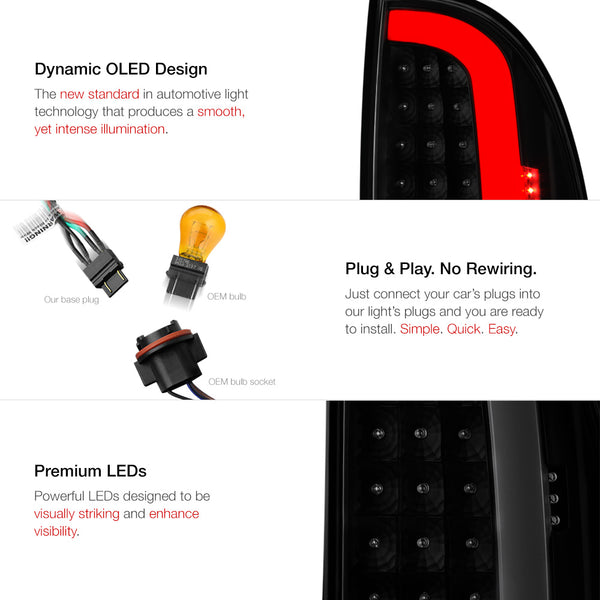 2005-2015 Toyota Tacoma Sinister Black Tail Light