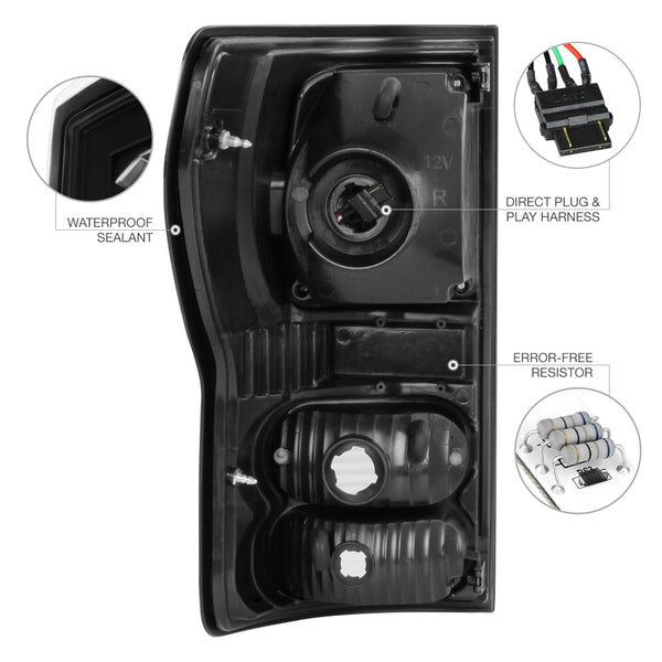 2007-2013 Toyota Tundra Black Tail Light