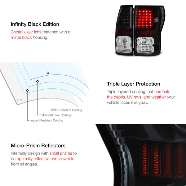 2007-2013 Toyota Tundra Black Tail Light
