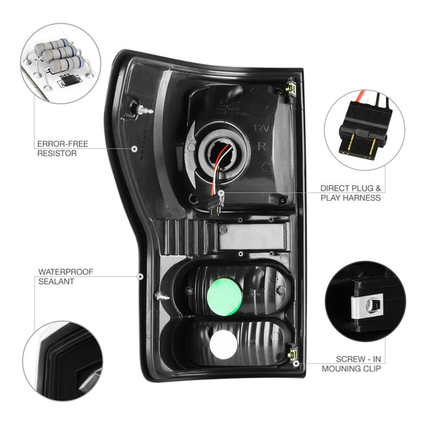 2007-2013 Toyota Tundra Black Tail Light