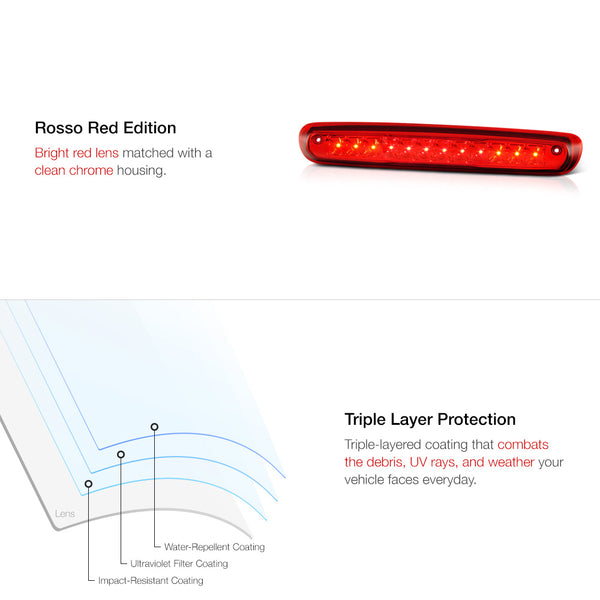 2007-2013 Chevrolet Silverado 1500 | 2500 | 3500 Black Third Brake Light
