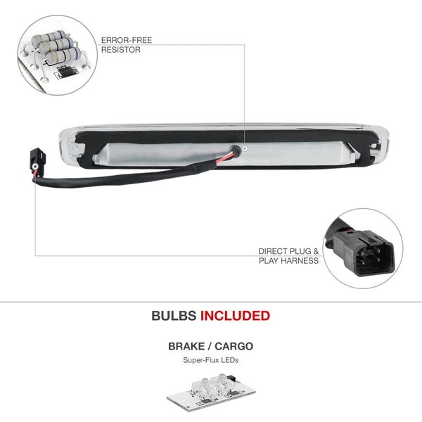 1999-2006 Chevrolet Silverado 1500 | 2500 | 3500 Black Third Brake Light