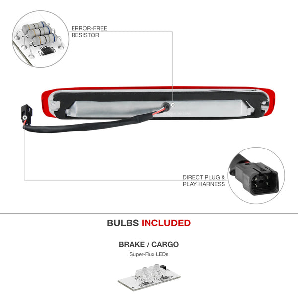 1999-2006 Chevrolet Silverado 1500 | 2500 | 3500 Black Third Brake Light