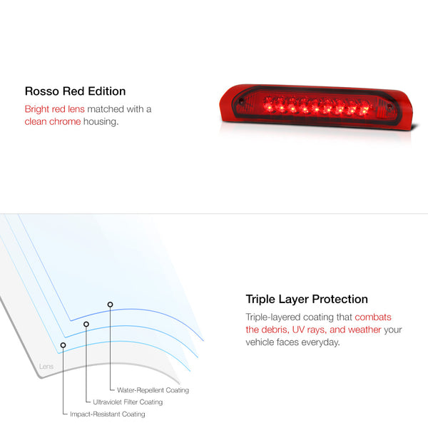 2002-2008 Dodge RAM 1500 Black Third Brake Light