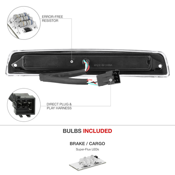 1994-2001 Dodge RAM 1500 Black Third Brake Light