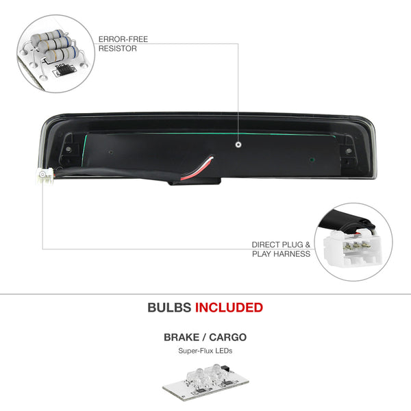 2009-2017 Dodge RAM 1500 Black Third Brake Light