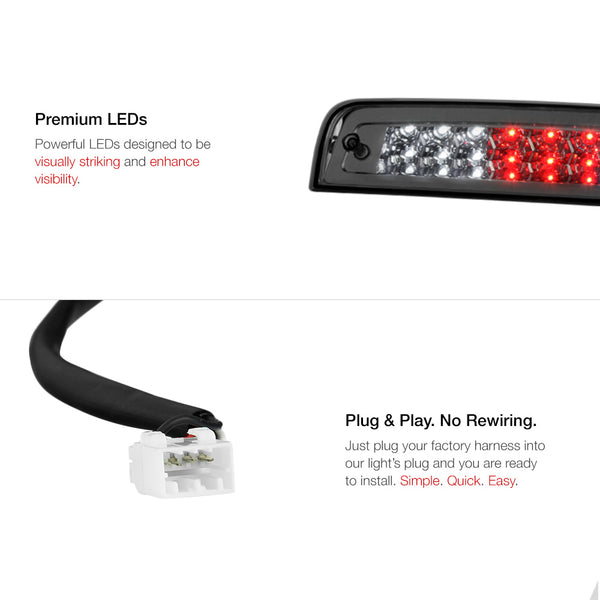 2009-2017 Dodge RAM 1500 Black Third Brake Light
