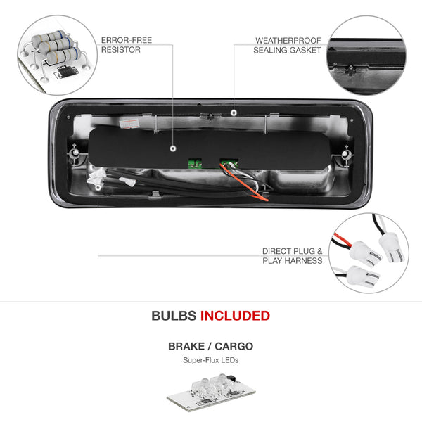 2004-2008 Ford F-150 Black Third Brake Light