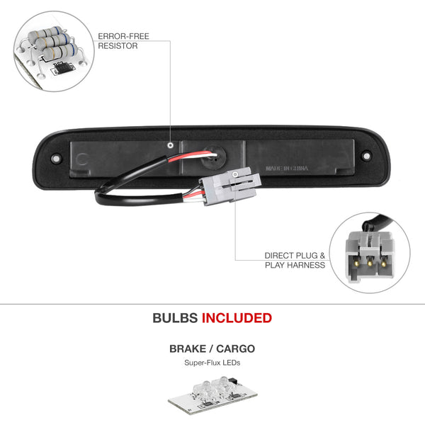 1999-2016 Ford F-250 | F-350 Superduty Black Third Brake Light