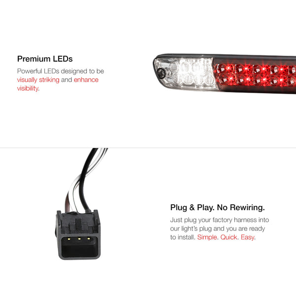 2004-2012 Chevrolet Colorado Black Third Brake Light