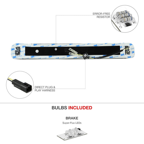 1994-1999 Chevrolet | GMC Suburban Black Third Brake Light