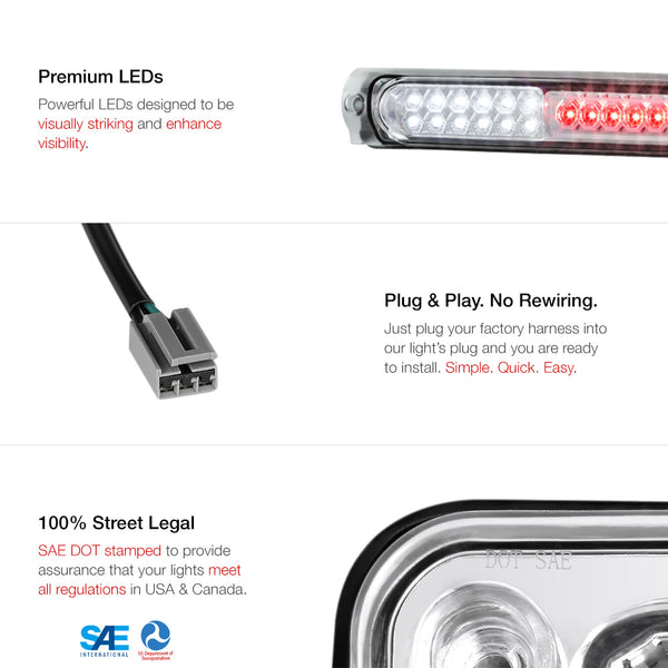 1997-2003 Ford F-150 Black Third Brake Light