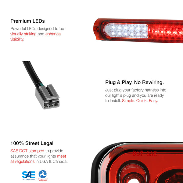 1997-2003 Ford F-150 Black Third Brake Light
