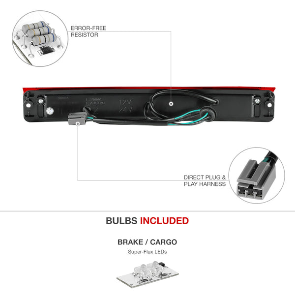 1997-2003 Ford F-150 Black Third Brake Light