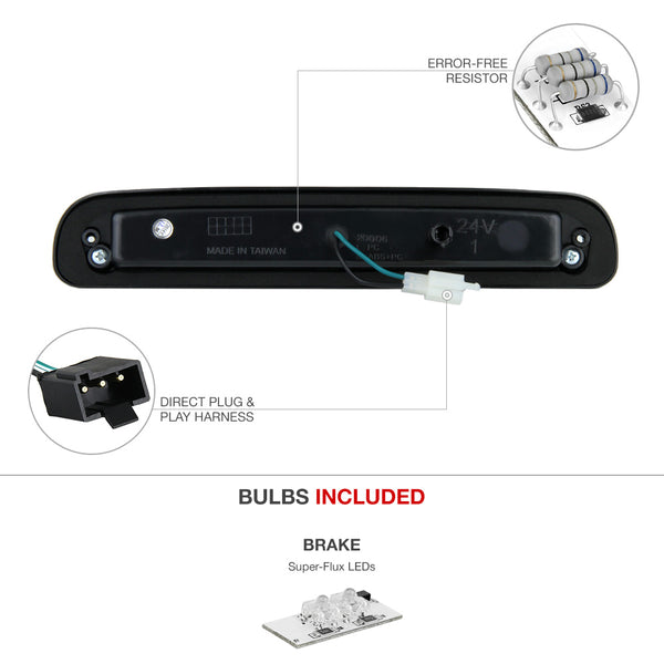 1999-2016 Ford F-250 | F-350 Superduty Black Third Brake Light