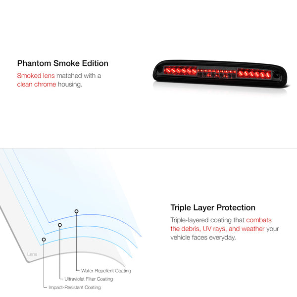 1999-2016 Ford F-250 | F-350 Superduty Black Third Brake Light