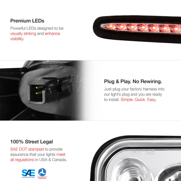2000-2005 Chevrolet Impala Black Third Brake Light